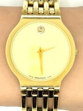 Movado Esperanza Gold Tone Stainless Steel Quartz Watch 5651069