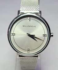 RARE S-9785R3 WITTNAUER SILVER DIAL STAINLESS STEEL MEN'S WATCH MW5-92