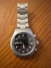 Hamilton Khaki Chronograph H685820 Black Dial Men's Watch Working