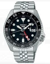 Seiko SSK001 J1 NEW 5 Sports GMT Series Men's Watch, Black Dial Automatic, 42.5