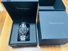 Hamilton Khaki Navy H82335131 Black Dial Automatic Men's Watch Used Working #99