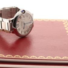 CARTIER BALLON BLEU LM W69012Z4 42mm SS Silver Dial Automatic Date #C164