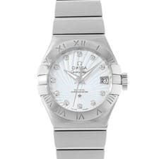 Omega Constellation Ladies 123.10.27.20.55.001 27mm Diamond Steel Watch Box Card