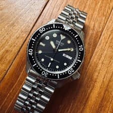 Seiko 6458-6000 Diver Quartz Stainless Jubilee Bracelet wrist 21cm/8.3in