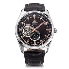 ORIENT RN-AR0004Y Open Heart Automatic Brown Dial Semi Skeleton Watch Japan New