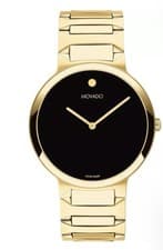 Movado Gold-Tone temp  Black Dial Modern Classic mens Watch
