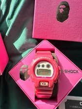 G-Shock A Bathing Ape DW-6900 Wristwatch Watch BAPE w/ Box DEAD Battery r#