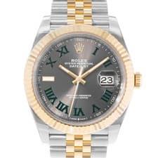 Rolex Datejust 41 126333 Grey Steel 18k Yellow Gold Mens Watch Box Papers 2017