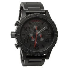 Nixon 51 30 Chrono All Black Watch Mens Quartz 51mm Japan Movement Made