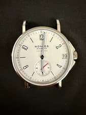 NOMOS Glashutte Ahoi Neomatik 38 date (Reference 525) white dial, 2 OEM straps