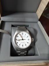 **Classic ** Hamilton Khaki Field Mechanical Power Reserve Indicator White Dial