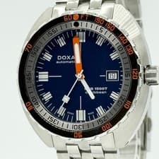 Caribbean Sub 1500T DOXA 883.10.201.10 Navy AT Men's Watch Authentic From Japan