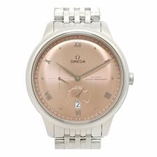 OMEGA WATCH DE VILLE PRESTIGE 434.10.41.21.10.001 AUTOMATIC DATE PINK DIAL MEN'S