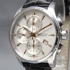 [Near MINT] HAMILTON Jazzmaster H325960 42mm Chronograph Silver AT Men's Watch