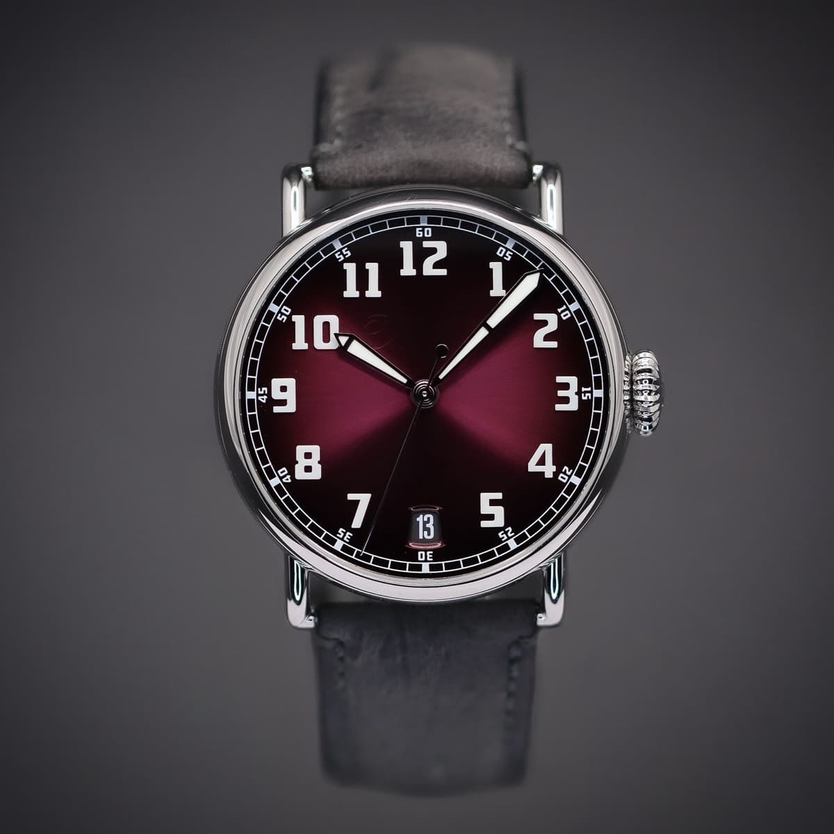 H. Moser & Cie Heritage Dual Time Burgundy Fumé 42 | Ref. 8809-1200 | Full Set