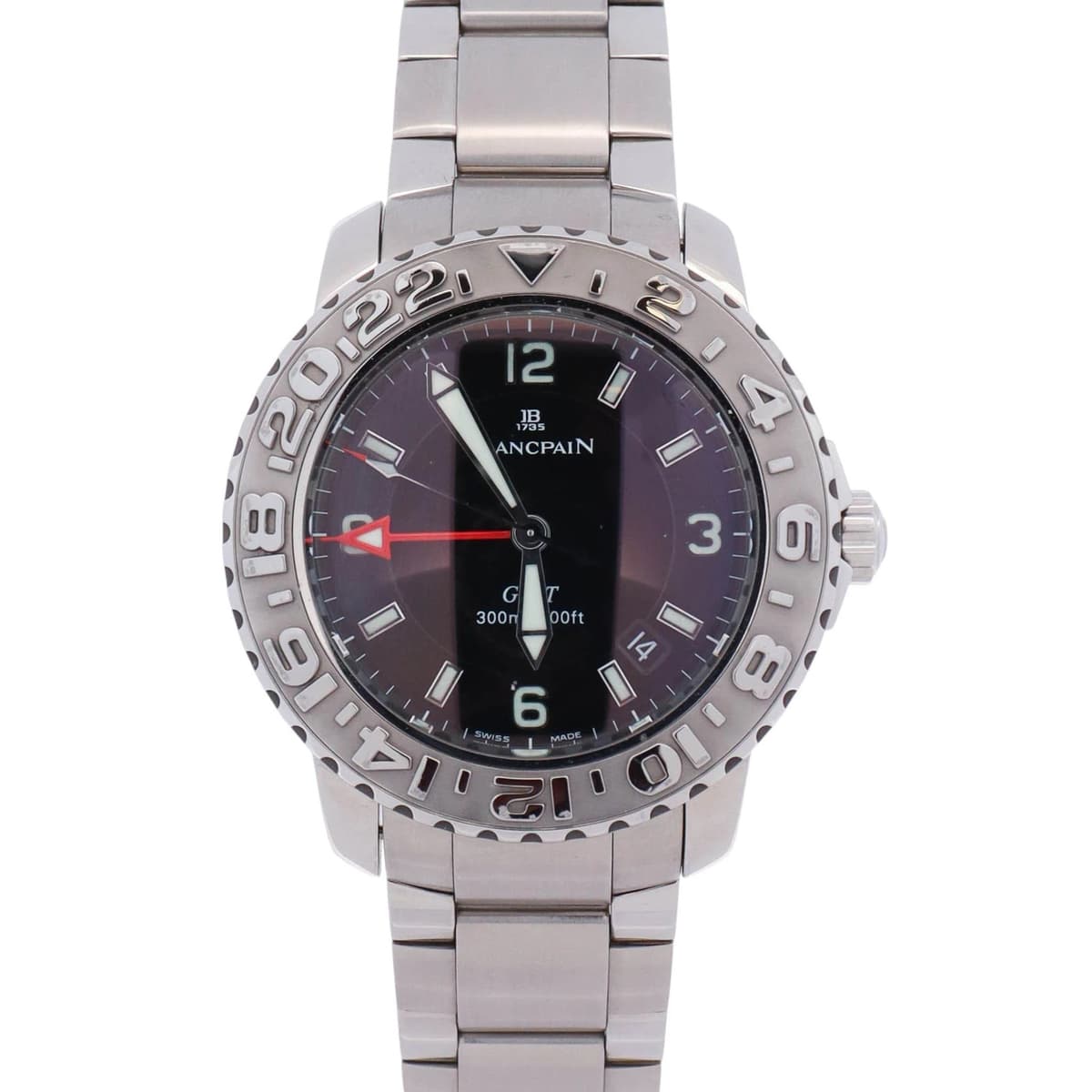 Blancpain GMT 40mm Black Dial Watch Ref# 2250-1130-71