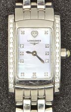 Longines DolceVita Women's Watch Diamond Set Bezel  Blue Mother Of Pearl Dial