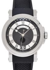 Breguet Marine Big Date Steel Black Dial Mens 39mm Watch 5817ST/12/5V8