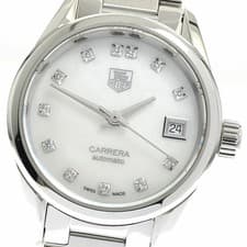 TAG HEUER WAR2414.BA0776 Carrera Lady Caliber 9 Date 12P Diamonds Automatic Wome