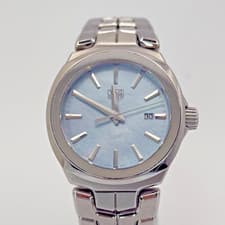 Tag Heuer Watch Ladies Link 32mm WBC1311 Blue Mother Pearl Steel Box Quartz