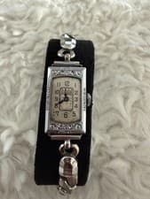 Vintage Bulova Ladies Art Deco Watch 1930s 1940s Manual Wind Silver Tone Runs