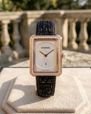 Chanel Boyfriend Watch Gold Diamond H4469 Gold 27k MSRP