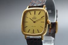[Near MINT] Vintage Omega De Ville Cal.1330 Ref.191.0045 Gold Quartz Men's Watch