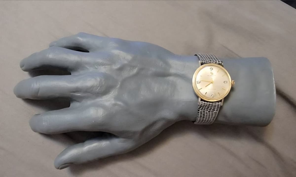 Rare Vintage Paul Breguette 14K Gold Diamonds Automatic Men's Watch