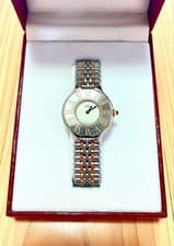 Cartier Must 21 W10050F4 Ladies Quartz Watch Gold Silver Full Set