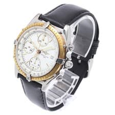 BREITLING CHRONOMAT 81.950 39mm SS/YG Automatic White Dial Chronograph #C442