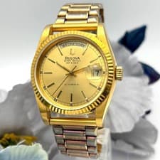 BULOVA Super Seville Automatic Gold Day-Date Watch