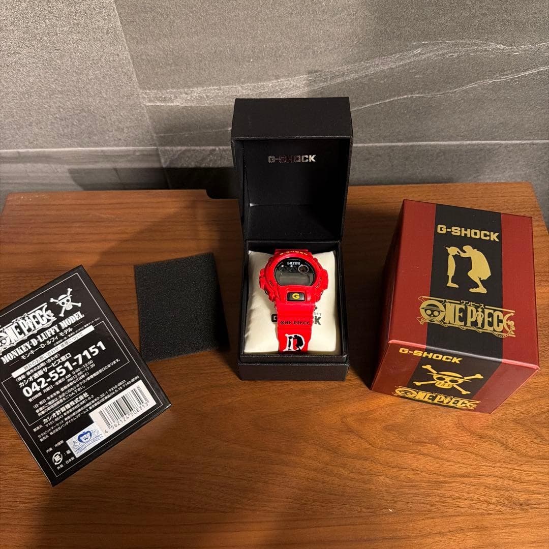 [MINT] G-SHOCK x ONE PIECE Monkey D Luffy DW-6900FS Limited Edition Watch New