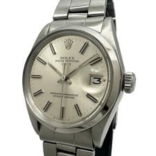Men s Used Rolex ROLEX Oyster Perpetual Date Automatic Auto Men s Silver Dial 15