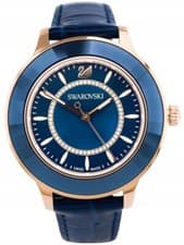 Swarovski Ladies Octea Lux Rose Gold Plated Blue Watch 5414413