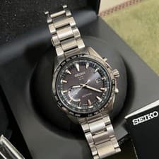 SEIKO Astron SBXB085 8X22 GPS Solar Titanium Dial Watch #0006
