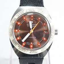 JUNGHANS Olympic Diver Watch Hand Wind Vintage Timepiece Manual Wind