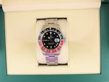 1991 Rolex GMT-Master II Coke 16710 Black Patina Dial SS Oyster No Papers 40mm