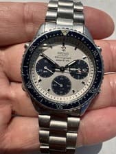 Seiko Quartz 7A38-6000 Chronograph Sports 100 Paul Newman Dial Rare Vintage