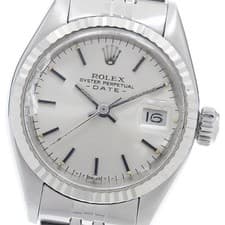 ROLEX Oyster Perpetual Date 6917 WG bezel Cal.2030 Automatic Ladies Watch_938025