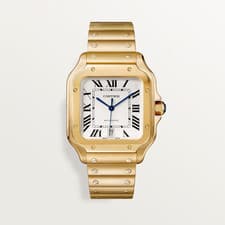 2022 complete set Cartier Santos Large Model 18kt yellow gold Ref: WGSA0029