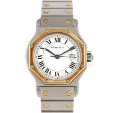 Authentic [Unserviced - Value Price] Cartier Santos Octagon LM Two-Tone Stai...