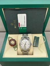 Rolex Oyster Perpetual 36mm 116000 Silver Dial “Domino’s Pizza” Watch - Nice!