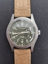 Hamilton Khaki Automatic 9415A Field Watch Green Dial Mens Vintage Classic