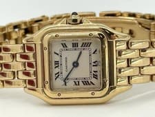 Cartier Panthere Mini 18k Gold Ivory Dial 22mm Quartz Watch 1070