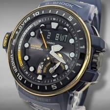 Casio G Shock Gulfmaster GWN Q1000NV Solar Radio Watch wrist 21cm Used from JP