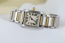 Ladies Cartier Tank Francaise Steel & Gold Wristwatch Model 2384 - Ready to Wear