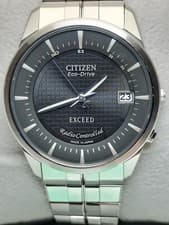 Citizen Exceed Dress Watch Solar Radio Wave Quartz Elegant wrist 19cm