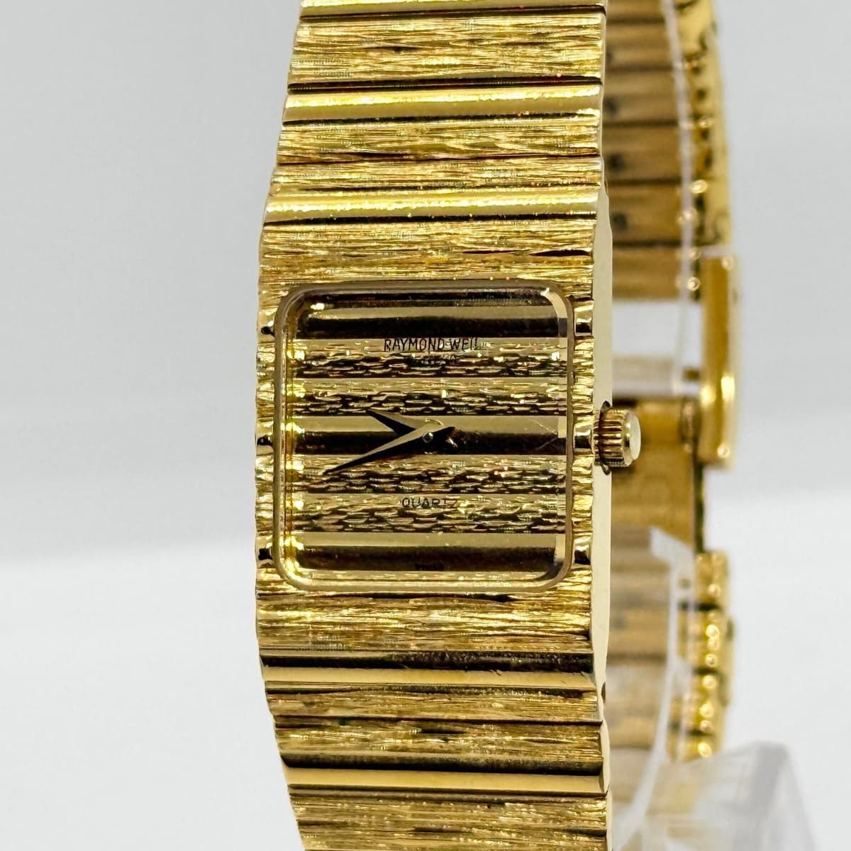 RAYMOND WEIL Watch 18K Gold 8056 Gold Dial Quartz Women's Auth Rare Used