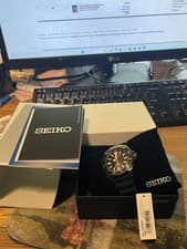 SEIKO ProspeX SRPB55 Samurai  Watch  Gold MARK Bezel Rubber Black BAND