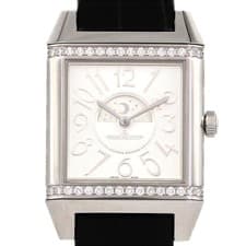 Authentic Jaeger-LeCoultre Reverso Squadra Lady Duetto 235.8.76/Q7058430 Sta...